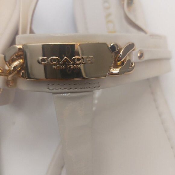 COACH Catherine Patent Leather Sandals Women's Size 7.5B - Picture 3 of 10
